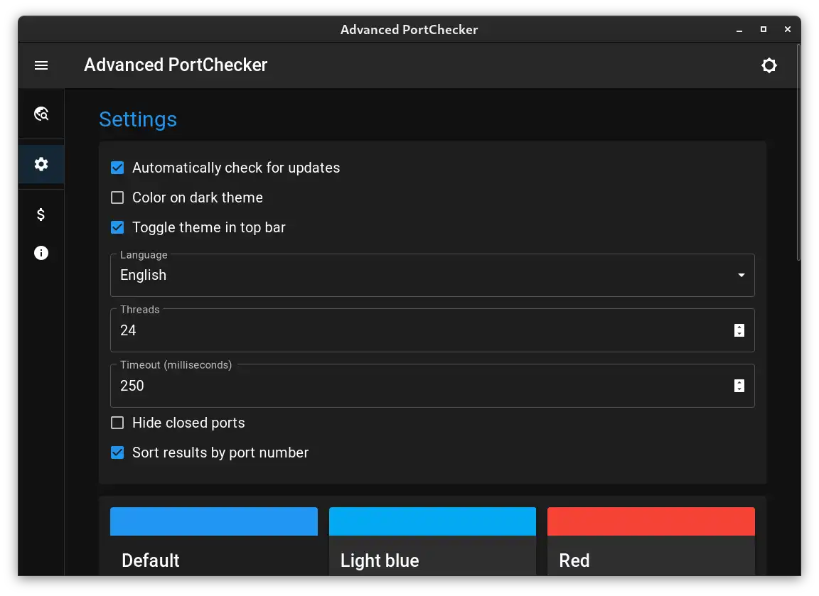 Advanced PortChecker General Settings